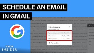 How To Schedule An Email In Gmail [upl. by Ednyl]