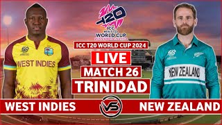 ICC T20 World Cup 2024 Live West Indies vs New Zealand Live  WI vs NZ Live Scores amp Commentary [upl. by Letreece]