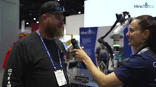 Hydraulic Cylinder Fabricator experiences the Cobot Welder at Fabtech Expo 2023 [upl. by Collyer]