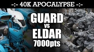 APOCALYPSE Imperial Guard vs Eldar 40K Battle Report SHOCK AND AWE 6th Edition 7000pts [upl. by Renaud596]