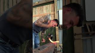 Watch me make a horseshoe metal work satisfying horseshoe shorts farrier [upl. by Marcellina]