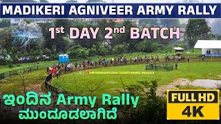 MADIKERI AGNIVEER ARMY RALLY  FIRST DAY SECOND BATCH  Army Rally 2024 [upl. by Nodlew]