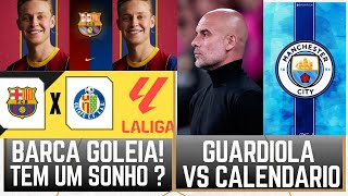 BARCELONA AINDA TEM UM SONHO  PEP GUARDIOLA RECLAMA DO CALENDARIO [upl. by Ardnassela857]