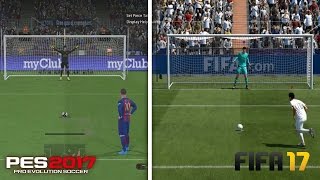 FIFA 17 vs PES 2017  Penalty Kicks [upl. by Kazmirci]