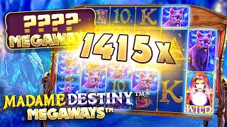 BONUS BUYS ON MADAME DESTINY MEGAWAYS SLOT [upl. by Tol]