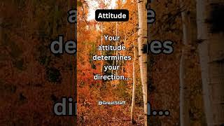 Attitude Your attitude determines your directionKeep it positive quotes shorts motivation [upl. by Dlonyar]