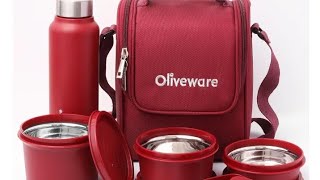 LUNCH BOX UNBOXING VIDEO  OLIVEWARE ‎soploliveware4287  RED TUPPERWARE  REVIEW HIT 👍🏻Or FLOP [upl. by Sweatt]