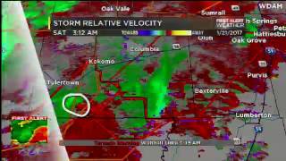 Hattiesburg MS Tornado Coverage  12117 WDAMTV [upl. by Yaras]