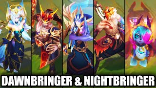 All New Nightbringer amp Dawnbringer Skins Spotlight 2021 Yone Vex Kayn Morgana Lillia Tryndamere [upl. by Teteak991]