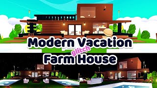 Adopt Me GLITCH BUILD MODERN FARM HOUSE  Family Home Glitch  Adopt Me Speed Build and Tour [upl. by Lehrer]