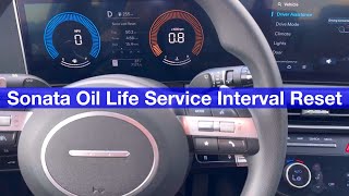 2024  2025 Hyundai Sonata Oil Life amp Service interval Reset [upl. by Bilat]