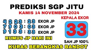 PREDIKSI SGP 14 NOVEMBER 2024  PREDIKSI SGP HARI INI  BOCORAN TOGEL SINGAPORE HARI INI RUMUS SGP [upl. by Aidil869]