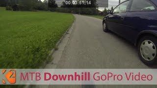 Downhill Falkenstein Pfronten auf Asphalt mit Cannondale Carbon SpeedMTB ungefedert 71kg  GoPro [upl. by Ferrick]