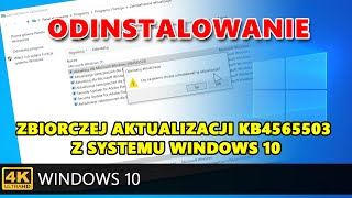 Odinstalowanie zbiorczej aktualizacji KB4565503 kompilacja 19041388 z systemu Windows 10 [upl. by Arfihs284]