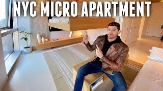 INSIDE a Futuristic NYC Micro Studio Apartment  470 ft² shorts [upl. by Iam48]