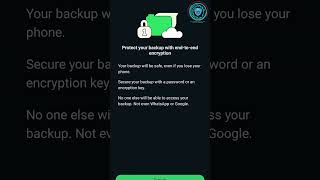 Do your Whatsapp Chats End to Encrypted cybersecuritywhatsappstatus whatsapp whatsappchatbackup [upl. by Bivins]