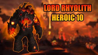 Firelands Lord Rhyolith 10 Heroic  Tank POV  Cata Classic [upl. by Hgielhsa475]