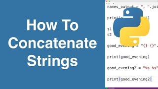 String Concatenation in Python [upl. by Lashoh91]