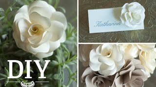 DIY Romantische Rosenblüten aus Papier für Hochzeitsdeko selber machen  Deko Kitchen [upl. by Dwyer]