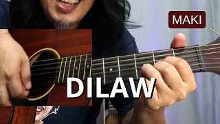 Dilaw guitar tutorial for beginners 4 chords only song by Maki [upl. by Valenta]