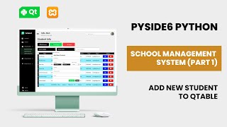 School Management System Add New Student  QDialog  Pyside6  PyQt6 2024 [upl. by Nwavahs]