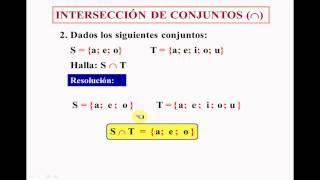 INTERSECCIÓN DE DOS CONJUNTOS [upl. by Hedley]