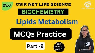 Lipids Metabolism Questions Practice  Biochemistry  NET LIFESCIENCE [upl. by Adnek87]