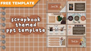 How to Make Scrapbook Themed Powerpoint Template  FREE TEMPLATE [upl. by Ausoj]