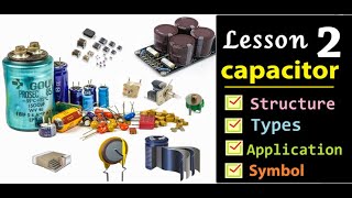 capacitors  Lesson 2 Structure  Types – Applications  Symbol [upl. by Shirlene744]