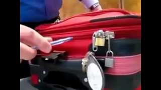 How to Open zippered luggage bag Easy Tick Open a Bag [upl. by Etteloc559]