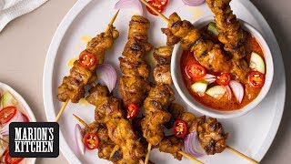 CHICKEN SATAY RECIPE  SATAY CHICKEN  CHICKEN SATAY WITH PEANUT SAUCE [upl. by Norven672]