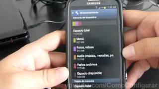 Como ver la memoria interna del samsung galaxy S3 español [upl. by Annaohj811]