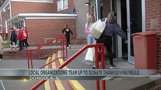 Dongola School receives Thanksgiving meal donation for families [upl. by Attennaj]