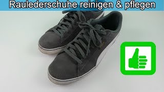 Wildlederschuhe  Raulederschuhe reinigen und pflegen  Rauleder Wildleder putzen – Anleitung [upl. by Akeemat]