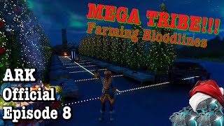 ARK ASCENDED BALLLBAGS MEGA TRIBE EP 8 Farming bloodlines [upl. by Eilujna414]