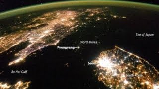 NASA muestra el quotagujero negroquot en Corea del Norte [upl. by Ahsekim]