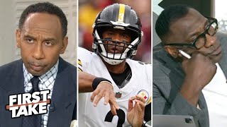 FIRST TAKE  quotRussell Wilson is the Super Bowl QBquot  Stephen A reacts to Steelers win over Bengals [upl. by Aisena252]