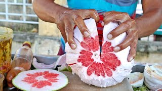 Masala Jambura Pomelo FruitGrapefruits  Bangladeshi Street Food [upl. by Nawd379]