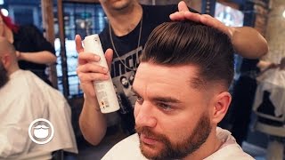 Skinfade Pompadour For a Corporate Look  Cut and Grind [upl. by Moina]