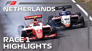 F3 Race 1 Highlights  2021 Dutch Grand Prix [upl. by Ahsiret48]