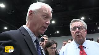 WATCH Sen Ron Johnson challenges WI election officials on tabulation machines [upl. by Yrffej]