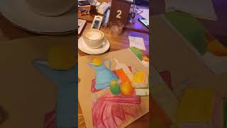 baileys coffee oilpastel oilpasteldrawing [upl. by Anilrahc]