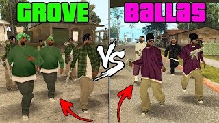 GTA San Andreas  Grove Street vs Ballas Gang amp Killing CJ Sweet and Ryder Gang War [upl. by Favrot257]