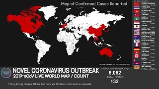 LIVE ENDED WUHAN Novel Coronavirus WORLD MAPCOUNT [upl. by Soinotna133]