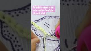 Facil bordado de flores embroidery bordadocreativo handmade embroideryart tutorial [upl. by Amathist]