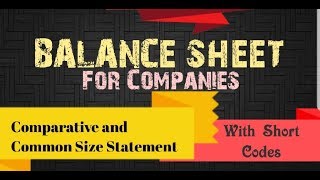 Balance Sheet For Companies with short codes by CA RAHUL SHEWARAMANI [upl. by Zelig599]