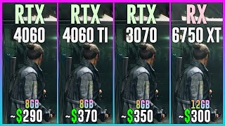 RTX 4060 vs RTX 4060 TI vs RTX 3070 vs RX 6750 XT  Test in 25 Games [upl. by Symer]