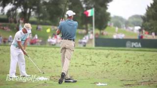 Geoff Ogilvy Swing Side and Back  2009 US PGA [upl. by Aicilav]