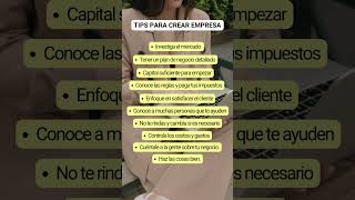 TIPS PARA CREAR EMPRESA 💪 [upl. by Arvo]