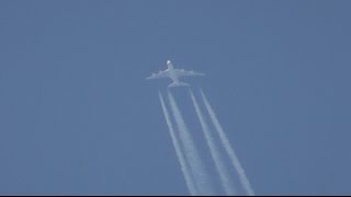 Overflight Korean Air A380 SeoulParis Flight KE901 Reg HL7628 [upl. by Ylellan]